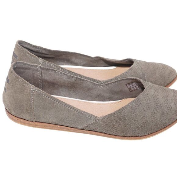 Toms Olive Jutti Neat Pointed Toe Flats, Size 6.5 - Picture 3 of 10